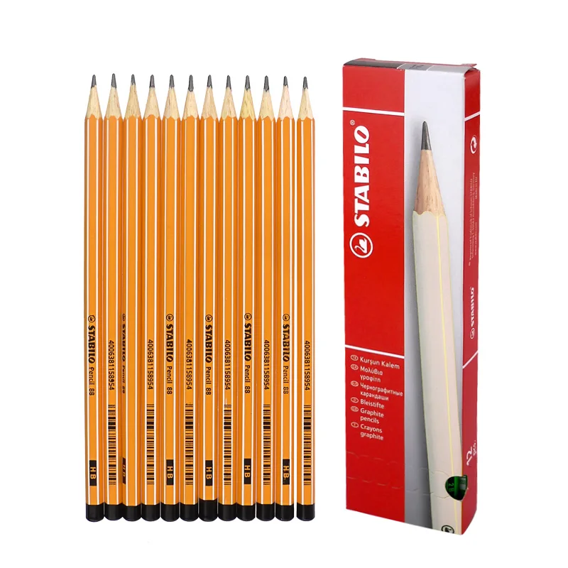 

12pcs/Box Stablio Pencil 88 Pencils HB 2B Drawing Pencil Set Graphite Sketching Lapis Grafite School Supplies Stationery