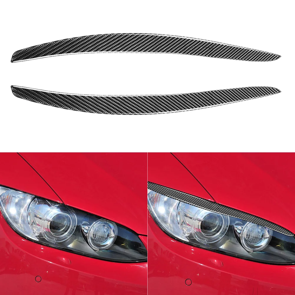 

1 Pair Carbon Fiber Headlight Eyelids Stickers Trim Headlamp Eyelid Eyebrow Cover for BMW E92 3 Series E92 M3 2006-2012