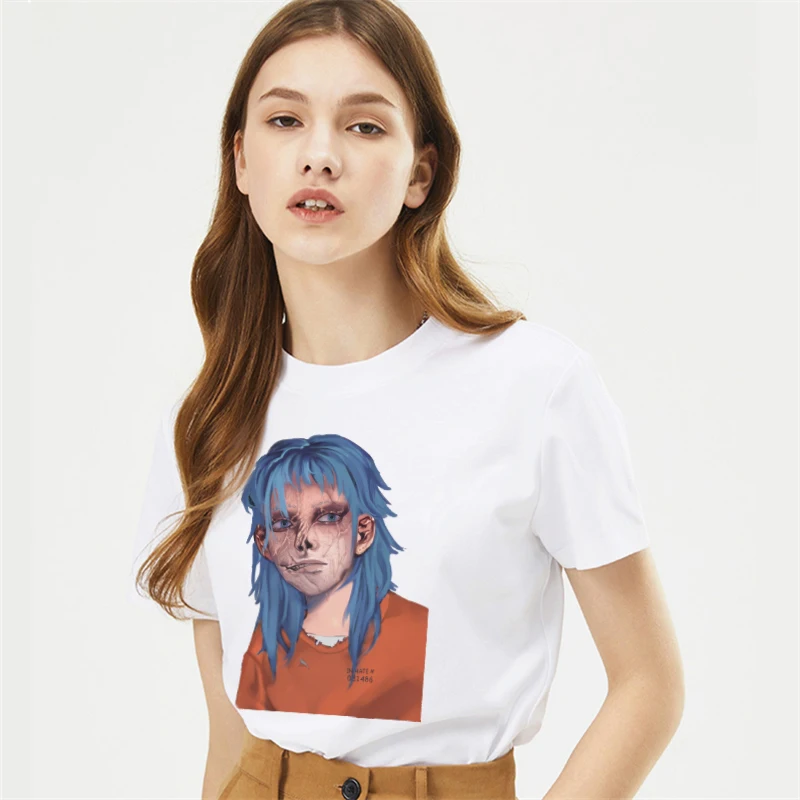 Sally Face Figures Женская хлопчатобумажная рубашка Harajuku Эстетическая футболка с