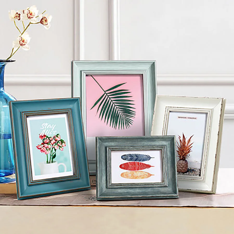 Пасторальная простота фоторамка настенное деревянное украшение Домашняя мини