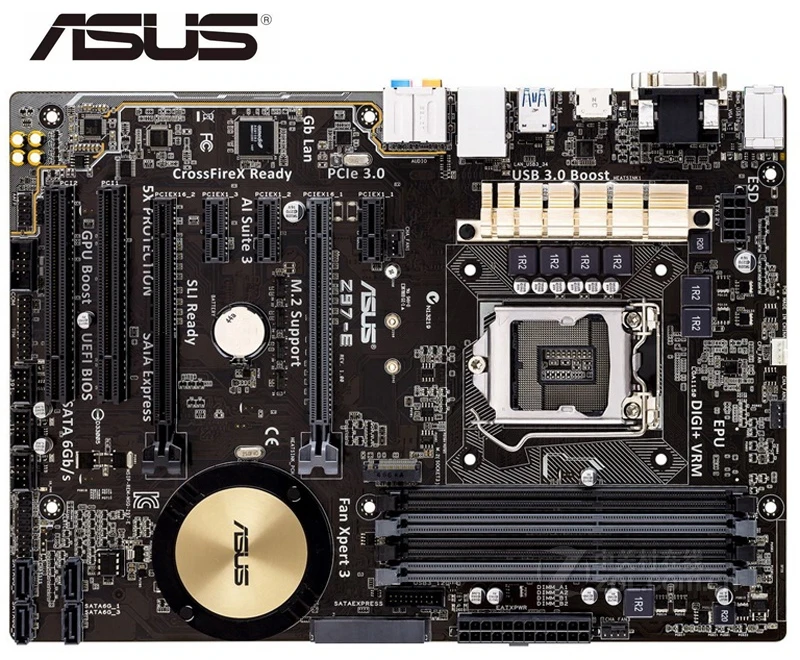 

Материнская плата Asus, б/у материнская плата для настольного компьютера Z97 LGA 1150 DDR3 SATA3 USB3.0 ATX