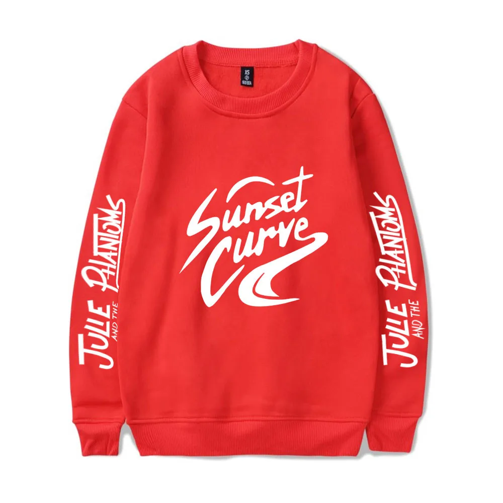 

Julie and The Phantoms Streetwear Graphic Women Kawaii Winter Warm Streetwear Funny Sunset Curve Unisex Sweatshirts Men