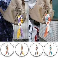fashion braided rope mermaid tail keychain decorative pendants for women car phone keyring bag pendant wedding party gifts