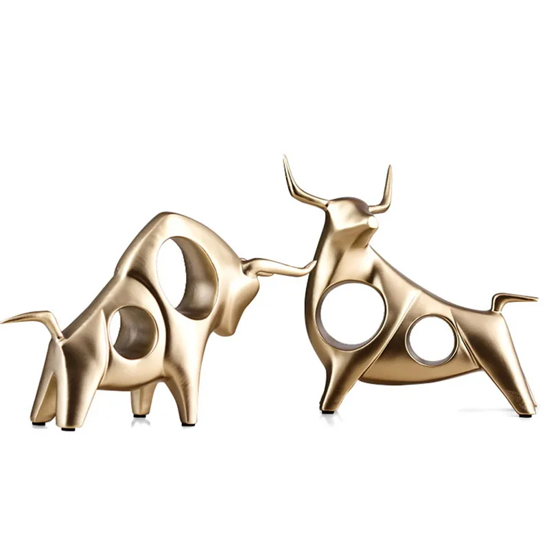 2 шт./компл. Современные геометрические украшения в стиле INS с изображением быка