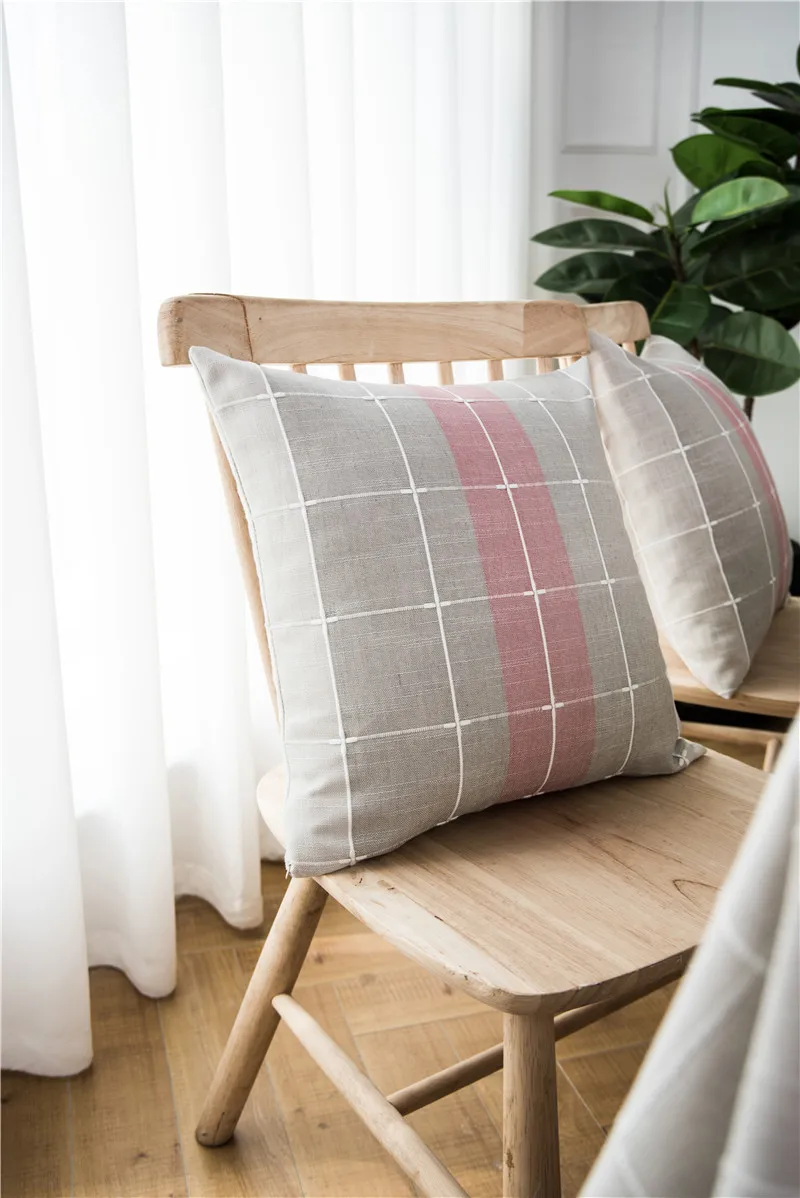 

Tablecloth Nordic Waterproof Check Stripe Tassel Table Cloth Household Table Top Decoration Coffee Table for Living Room