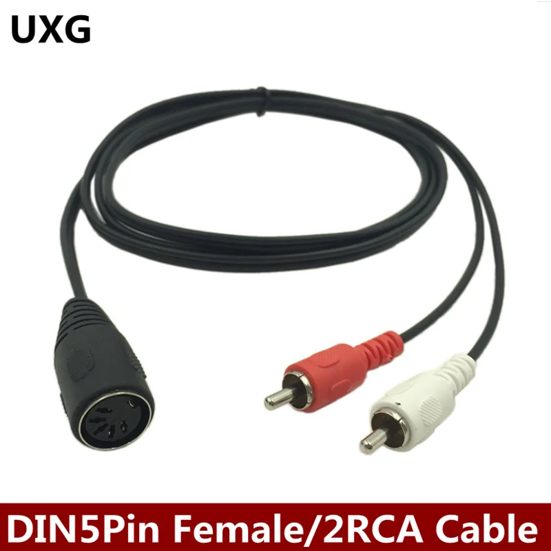 5 контактный разъем Din Мама 2 RCA папа профессиональный аудиокабель для