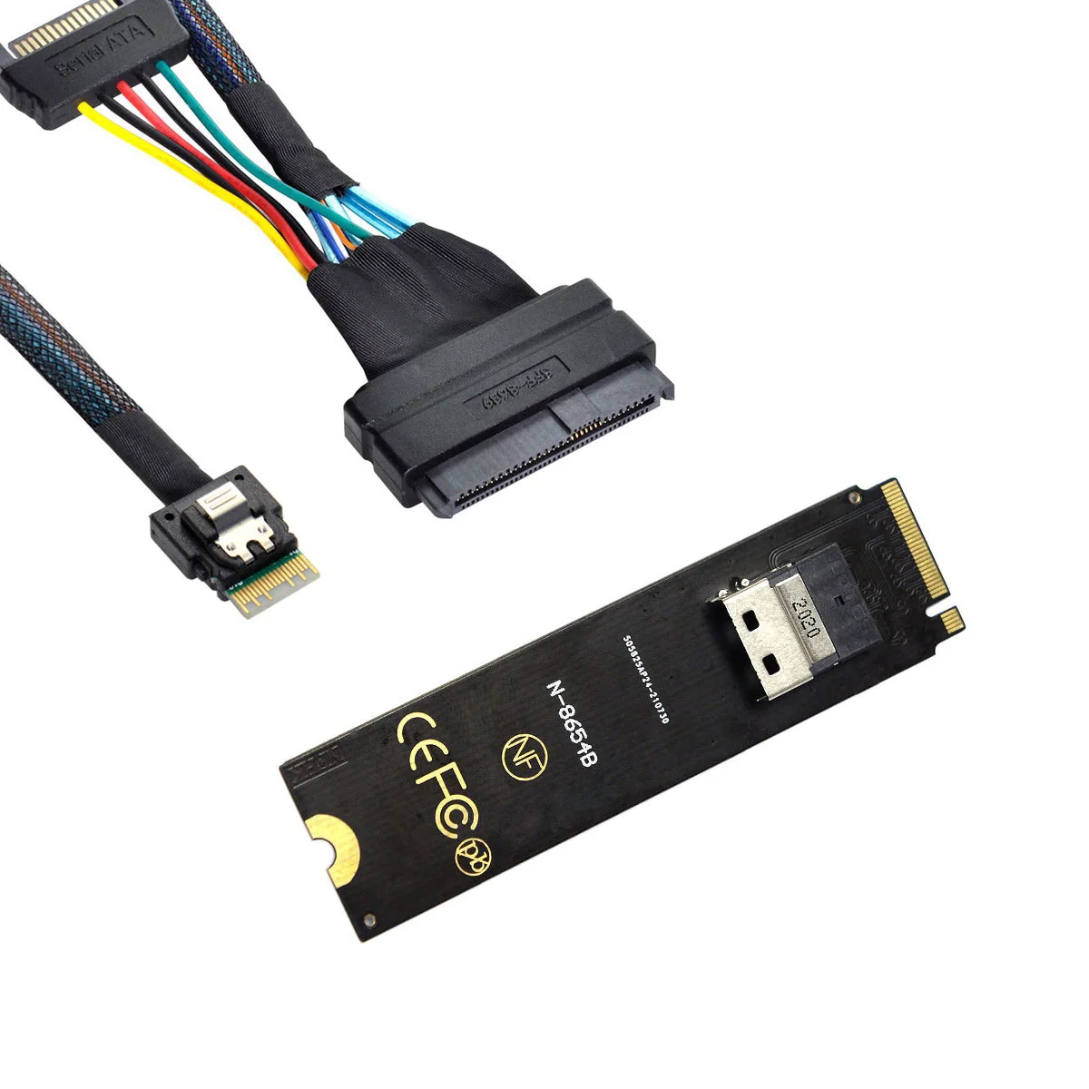 NGFF U.2 U2 SFF-8639 NVME PCIe SSD Cable and M-Key to SFF-8654 Slimline SAS Card Adapter for Mainboard | Компьютеры и офис