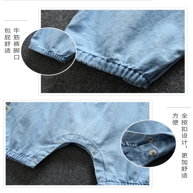 Одежда для новорожденных девочек комплекты летней одежды джинсовый комбинезон +