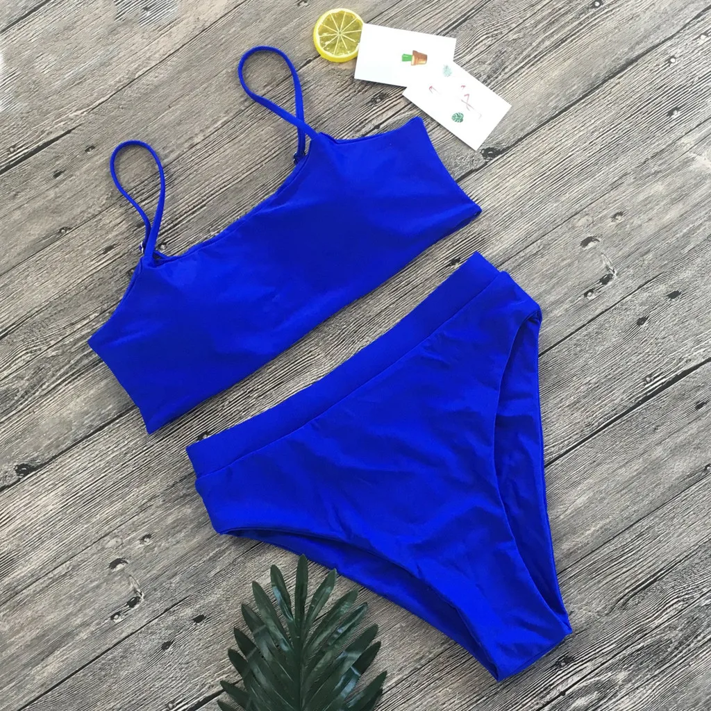 

62# Sexy Thong Bikini Set Push-Up Brazilian Swimwear Women Bandeau Bandage Bikinis Solid Brazilian Swimwear Beachwear Swimsuits