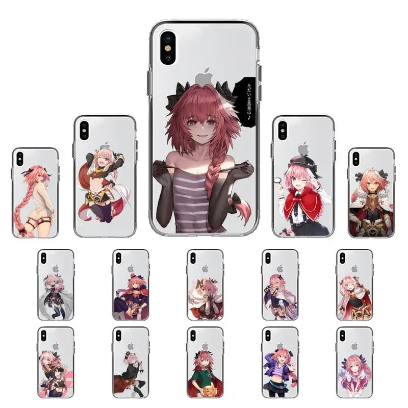 

YNDFCNB Astolfo Anime Gir Phone Case for iPhone 11 12 13 mini pro XS MAX 8 7 6 6S Plus X 5S SE 2020 XR cover