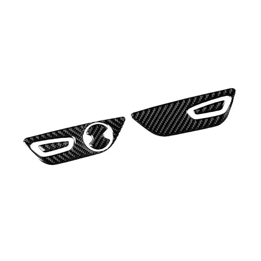 

5Pcs Carbon Fiber Car Seat Adjustment Button Trim Cover For Ford Mustang 2015-2019