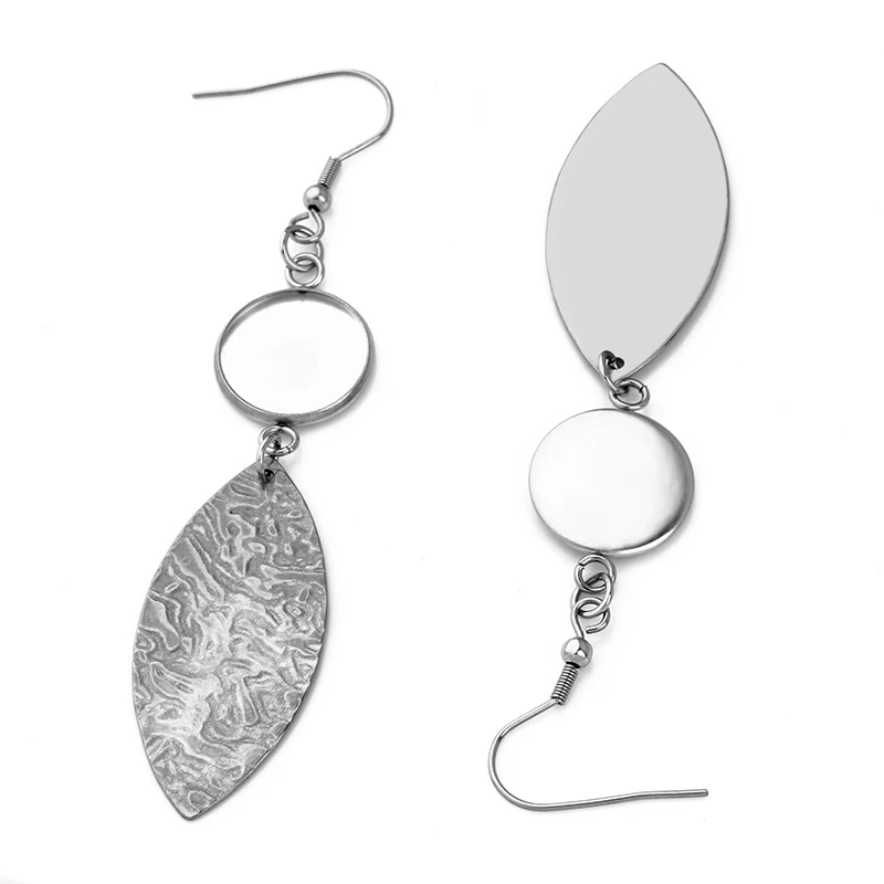 6 шт нержавеющая сталь серьги крюк Кабошон Установка Пустой Базы подходит для 10 12