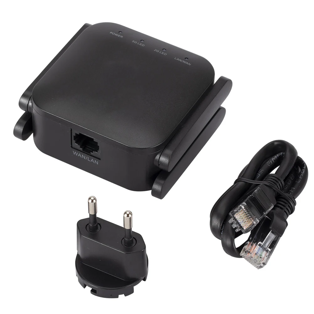 

Repeater Wider Coverage Network Extender WiFi Signal Booster Amplifier 1200Mbps WiFi Range Extender w/ Ethernet Port