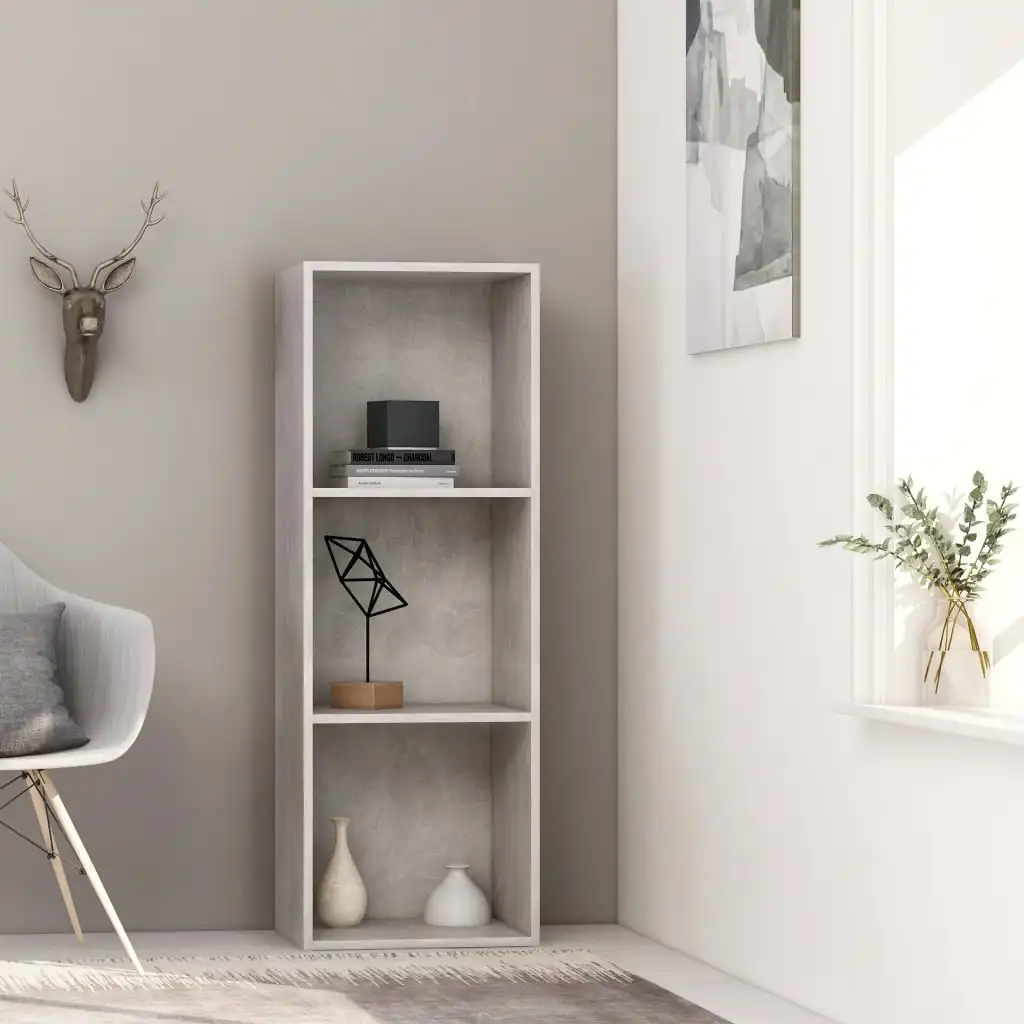

3-х уровневый книжный шкаф бетонный серый 15,7 "x 11,8" x 44,9 "шурупы для ДСП