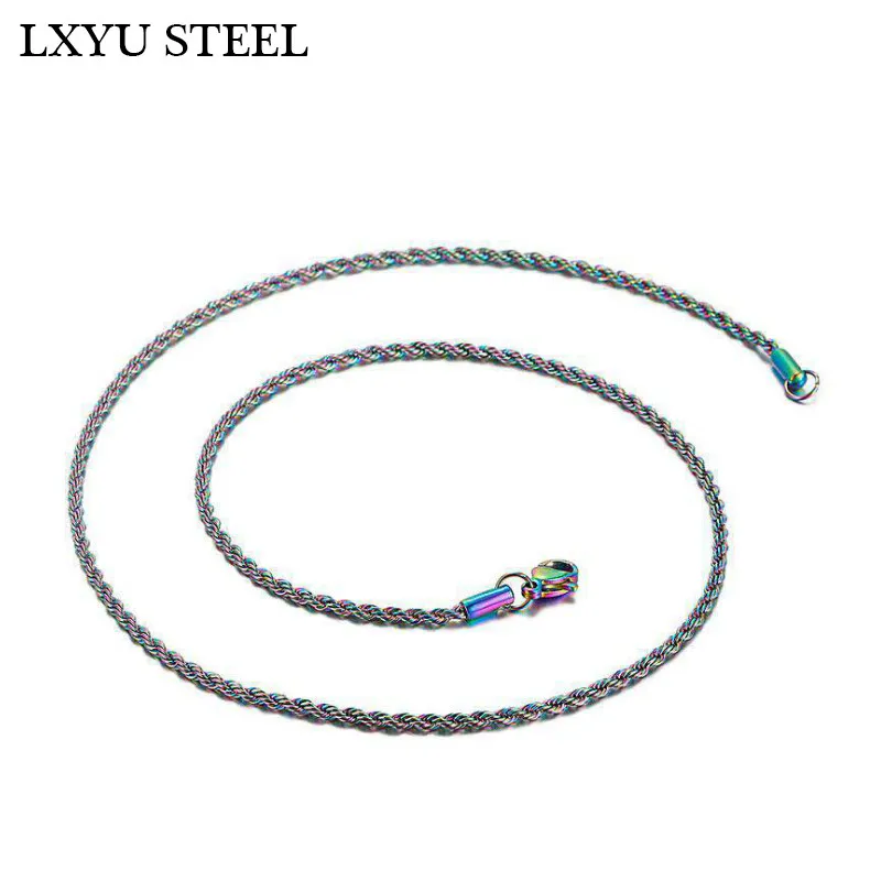 Витая Цепочка из нержавеющей стали для женщин и мужчин длина 2 мм/3 мм/хип