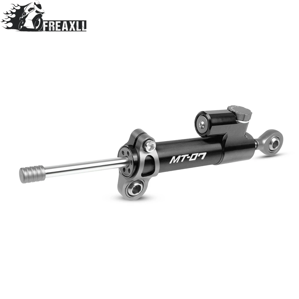 Gray-Black Мото CNC мотоцикл рулевой демпфер Стабилизатор Линейный Обратный контроль безопасности для Yamaha 07 MT 07 mt07 FZ07 FZ 07 - Цвет: Gray-Black