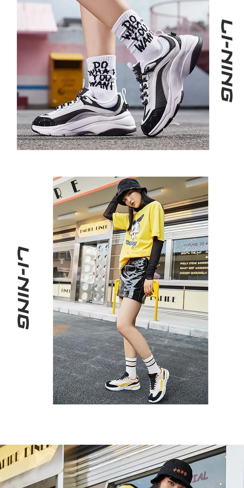 Li-Ning/Женская обувь AURORA WINDWALKER; стиль жизни; обувь в стиле ретро; удобная спортивная обувь с подкладкой для фитнеса; удобные кроссовки; AGCP108 YXB307