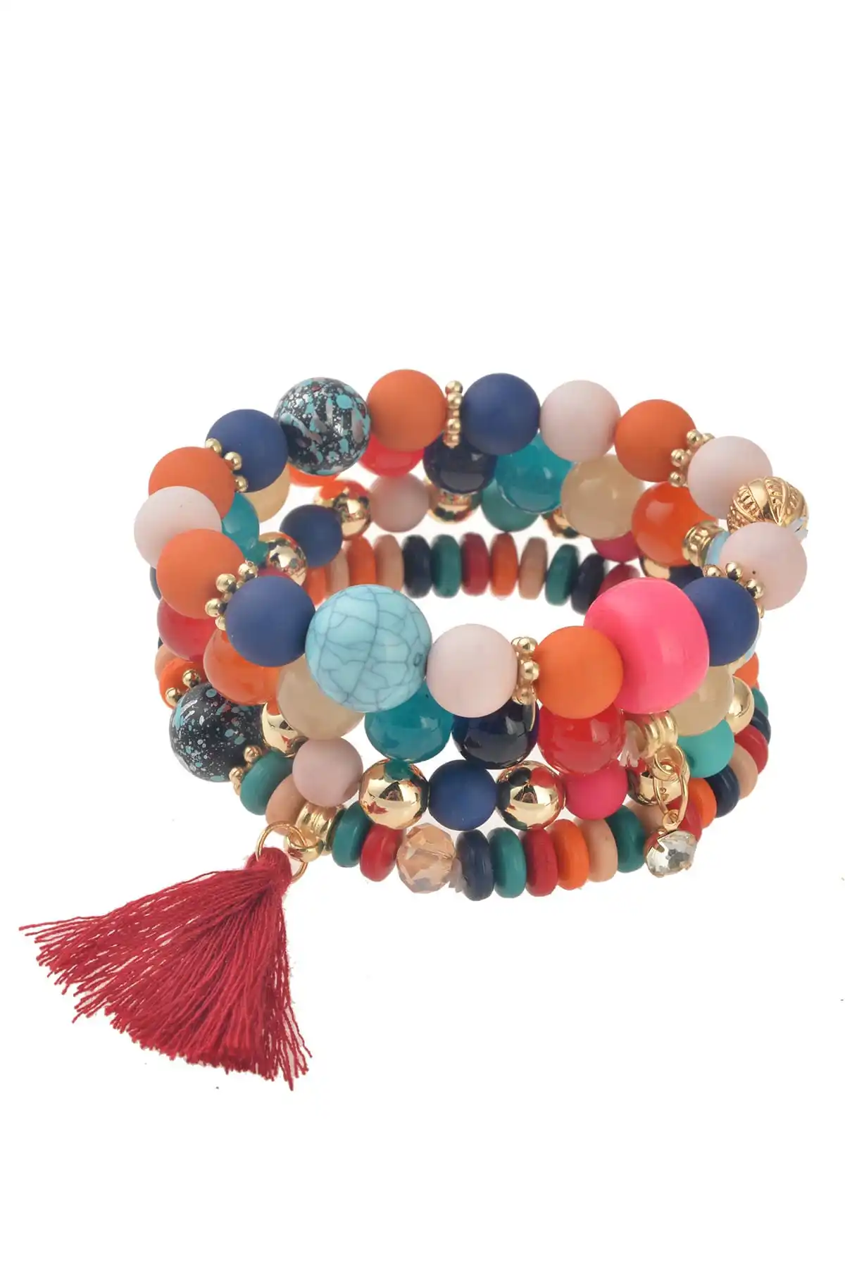 

Women's New Spring Summer Season Colorful Beaded Tassel Bracelet