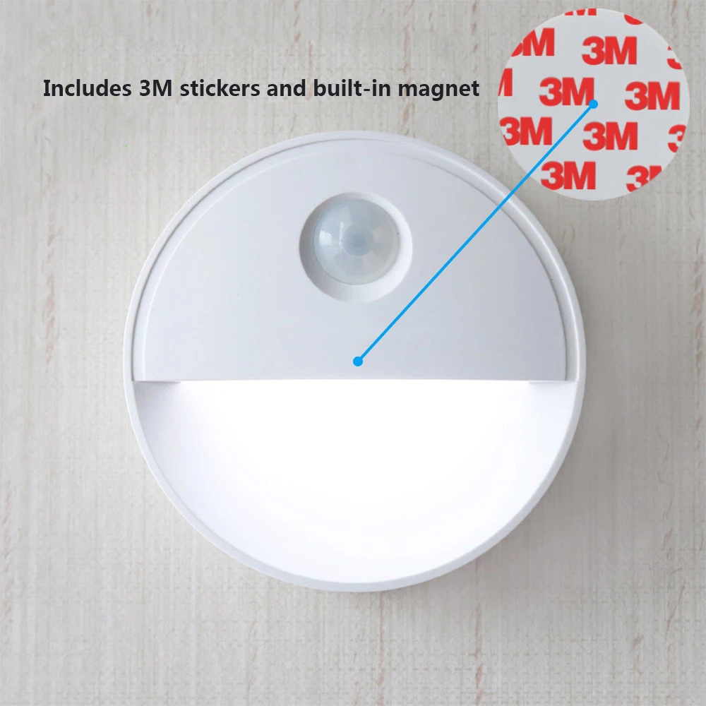 

Human Body Induction Lamp Wireless Detector Night Light LED PIR Motion Sensor Living Room Stair Corridor Bedroom Battery powered
