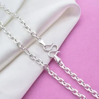 sa silverage sterling silver necklace female silver cross chain o chain simple fashion long sweater chain necklaces for women