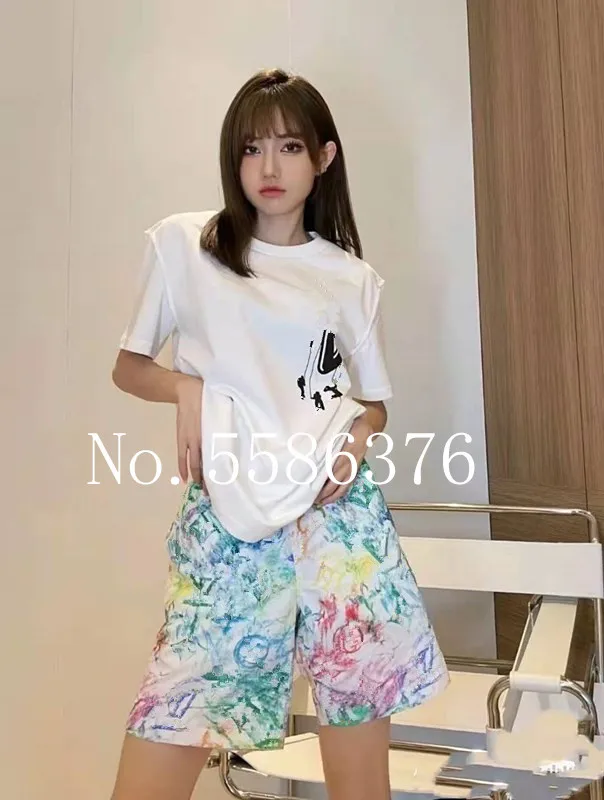 

2021 New Design Brand Summer Woman's Shorts Pants Flower Printed Loose Soft High Famous Comfortable Shorts Unisex Casual Shorts