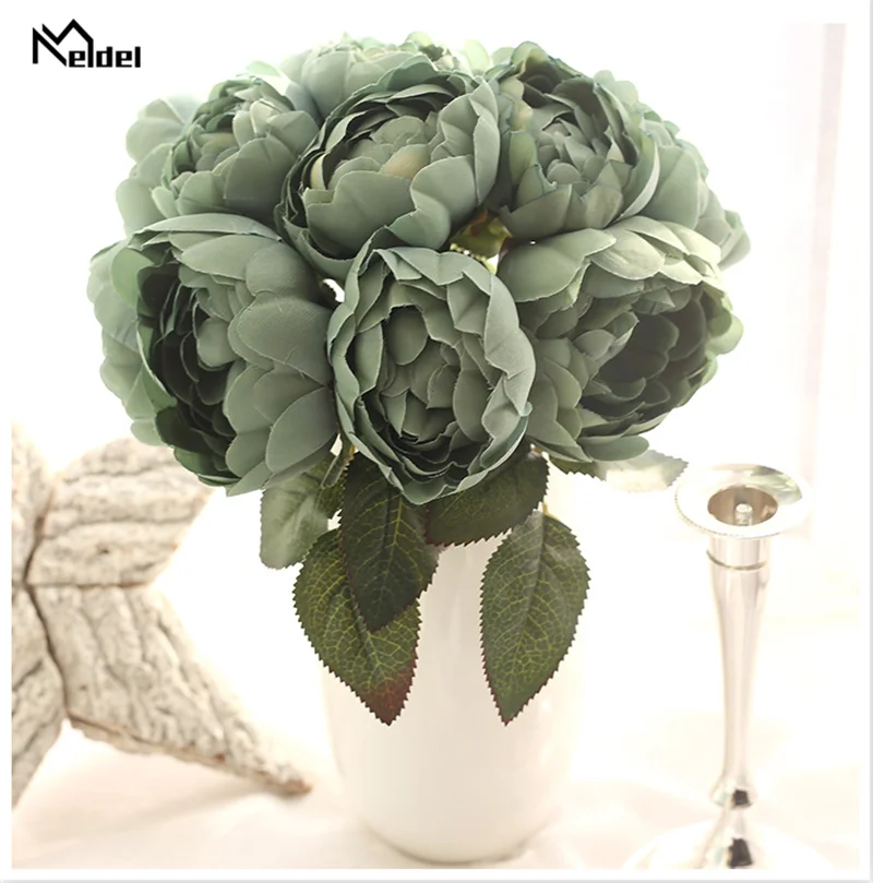 Свадебный букет Meldel свадебные искусственные розовые шелковые розы для украшения