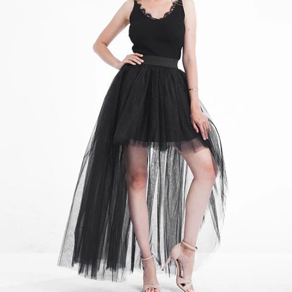 Готическая Черная юбка стимпанк Одежда эластичная талия открытая спереди