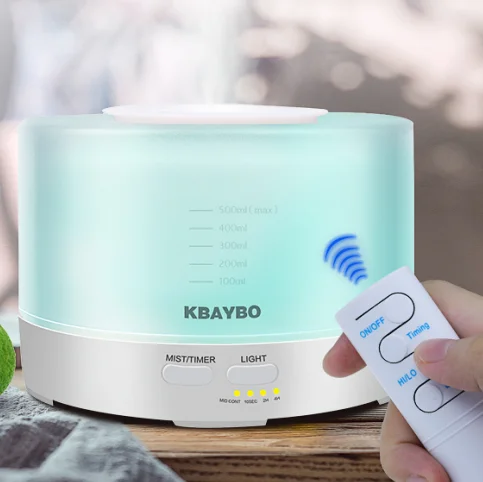 

500ml Ultrasonic Air Humidifier Essential Oil Diffuser with remote control humidify Aromatherapy mist maker for home
