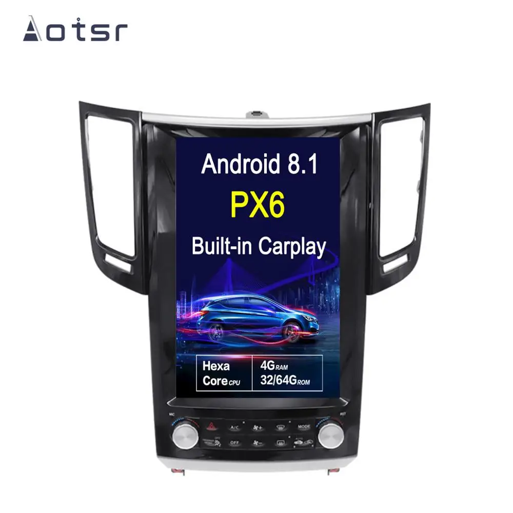 AOTSR Android 8 1 новейший Tesla стиль HD экран Автомобильный gps навигатор для Infiniti FX FX25 FX35 FX37