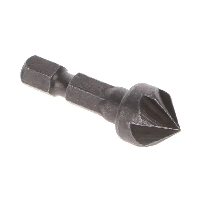 

6 Flute Countersink Drill Bit 90 Degree Point Angle Chamfer Cutting Woodworking Tool R9JF
