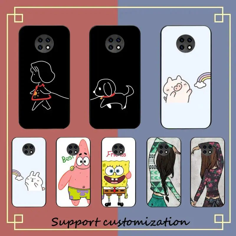 

Always And Forever Best Friends Cartoon BFF Phone Case For Redmi Note 8A 7 5 Note8pro 8T 9Pro Coque for note6pro Capa
