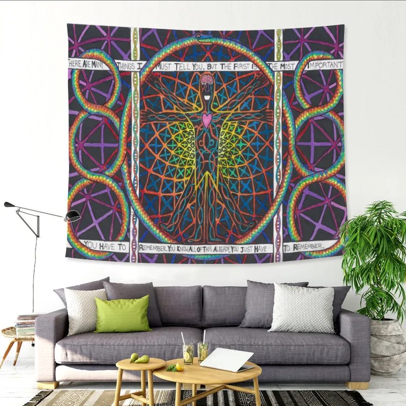 Новые подвесные Гобелены с абстрактным лицом солнце акварелью Мандала богемный