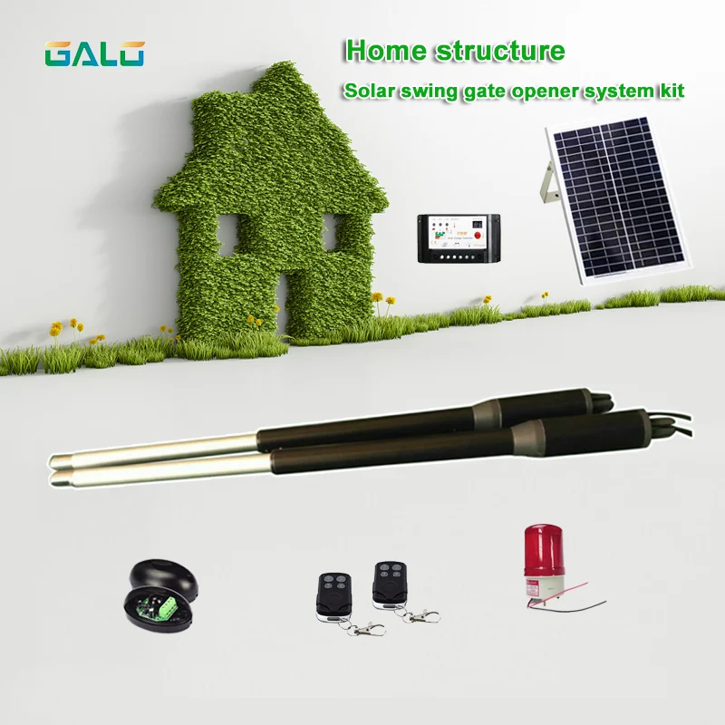 

Solar DIY Automatic Gate Opener Kit Medium Duty Dual Gate Operator for Universal Swing Gates Kit Optional Up to 8.2 Feet 550 LBS