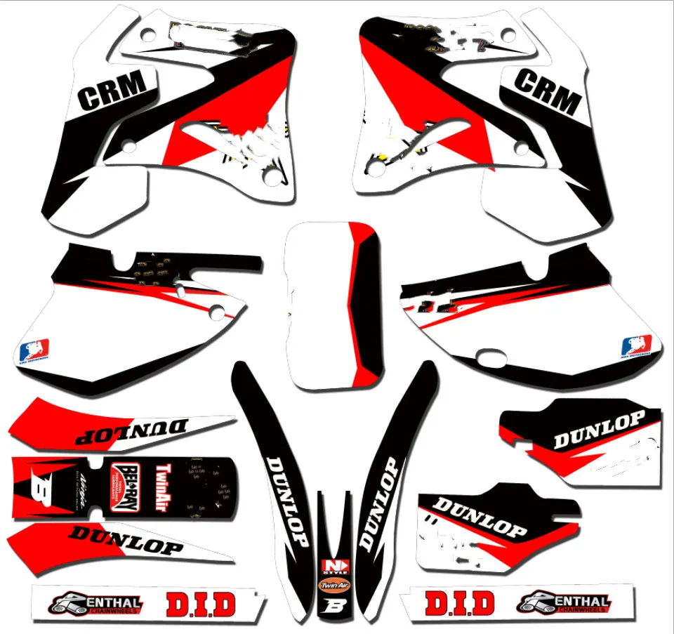 Персонализированные наклейки для мотокросса графические фоны наборы Decos Honda CRM250AR