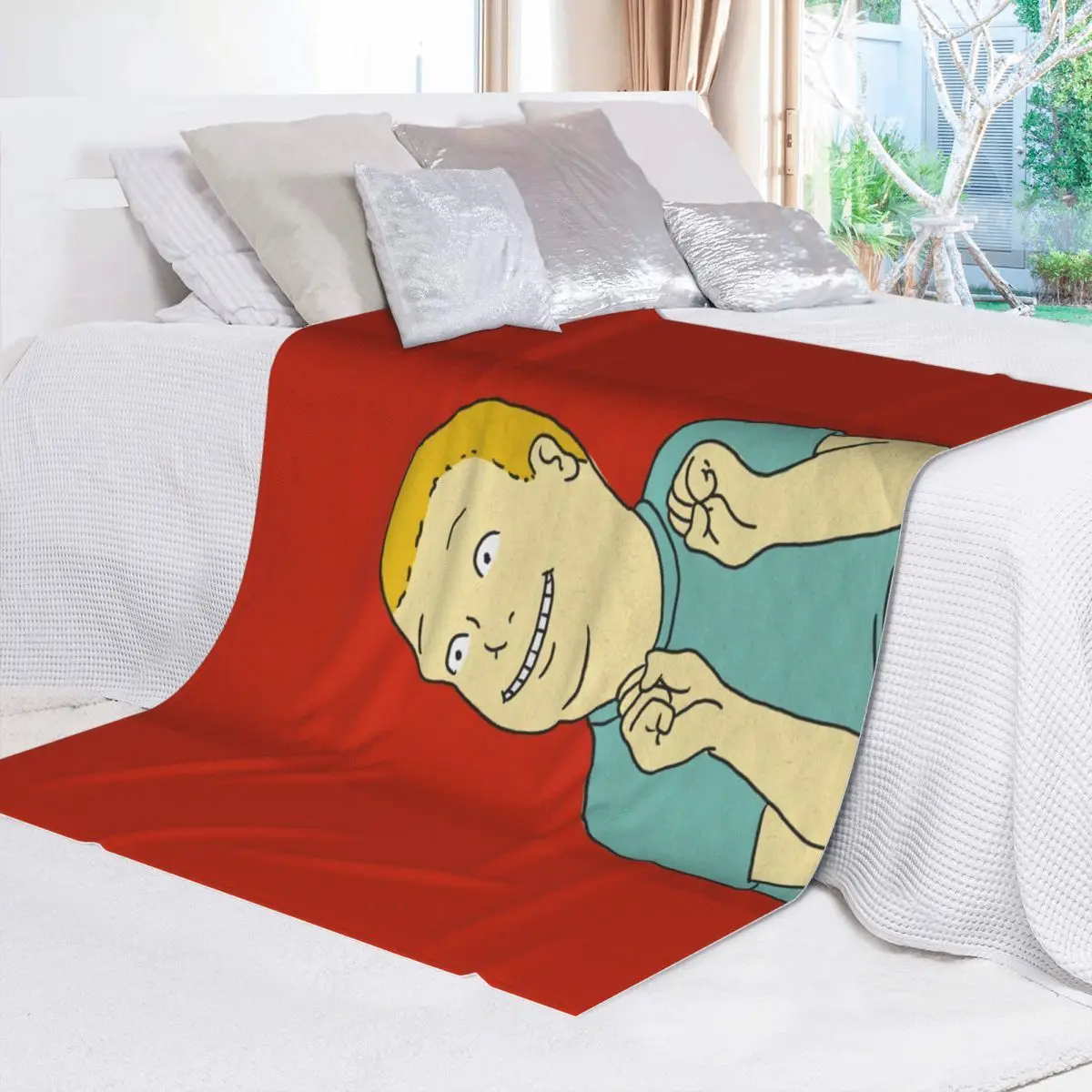 

Anime Boy Red Background Anti-Pilling Flannel Warm Comfortable Skin-Friendly Baby Sofa Bedding Ultra-Soft Micro Fleece Blanket
