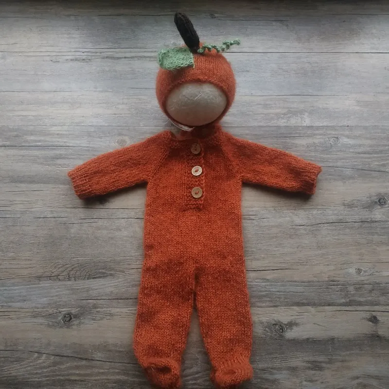 

2022 реквизит для фотосъемки малышей на День всех святых, мохеровый комбинезон ручной работы и комплект для новорожденных, реквизит для фотос...