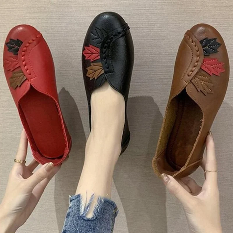

Flats Female Loafers Fashion Shoes 2021 Autumn Shoes for Women Comfortable Soft Bottom Zapatos De Mujer