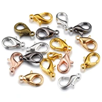 100pcs lobster clasps for bracelets necklaces hooks chain closure 10 18mm diy accessories for crafts jewelry making wholesale