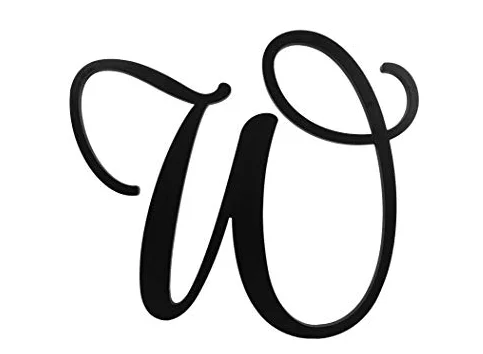 Буквы Uppercase W | 20-дюймовый деревянный пейзаж столиковые буквы для детской комнаты