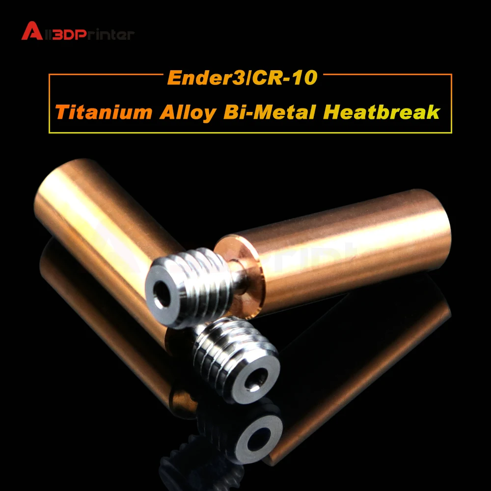 

NEW Product 1.75MM Ender-3 CR10 Throat Tube Titanium Alloy Metal Heatbreak For CR-10 Ender-3/5 CR-10S Filament Smooth Heat Break