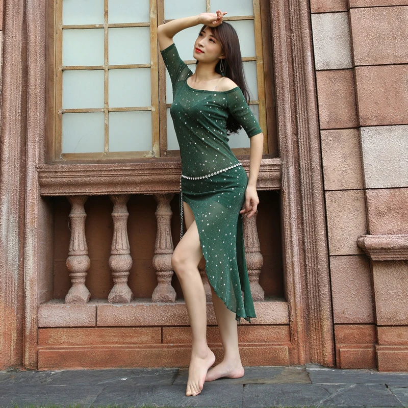 Костюм для восточного танца живота с защитными брюками 2 шт./компл. оптовая