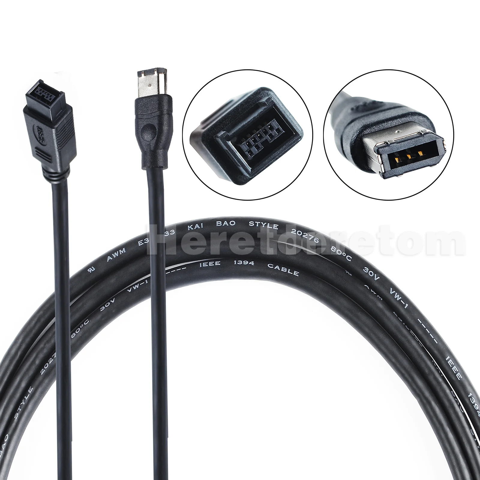 

Кабель FireWire 800-400, 9-контактный/6-контактный (9-контактный), 0,6 м, IEEE 1394 Firewire 800, 9-контактный/6-контактный кабель, 6 футов (9-контактный на 6-контактны...