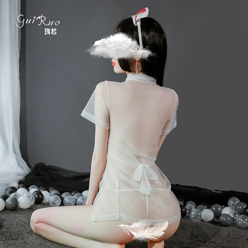 Сексуальная сетчатая юбка для секса эротические костюмы Прозрачное платье