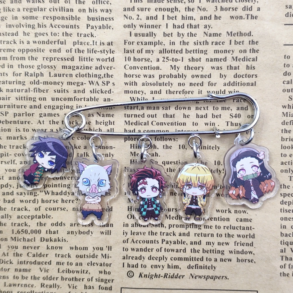 Симпатичная популярная акриловая аниме мультяшная брошь-убийца демонов