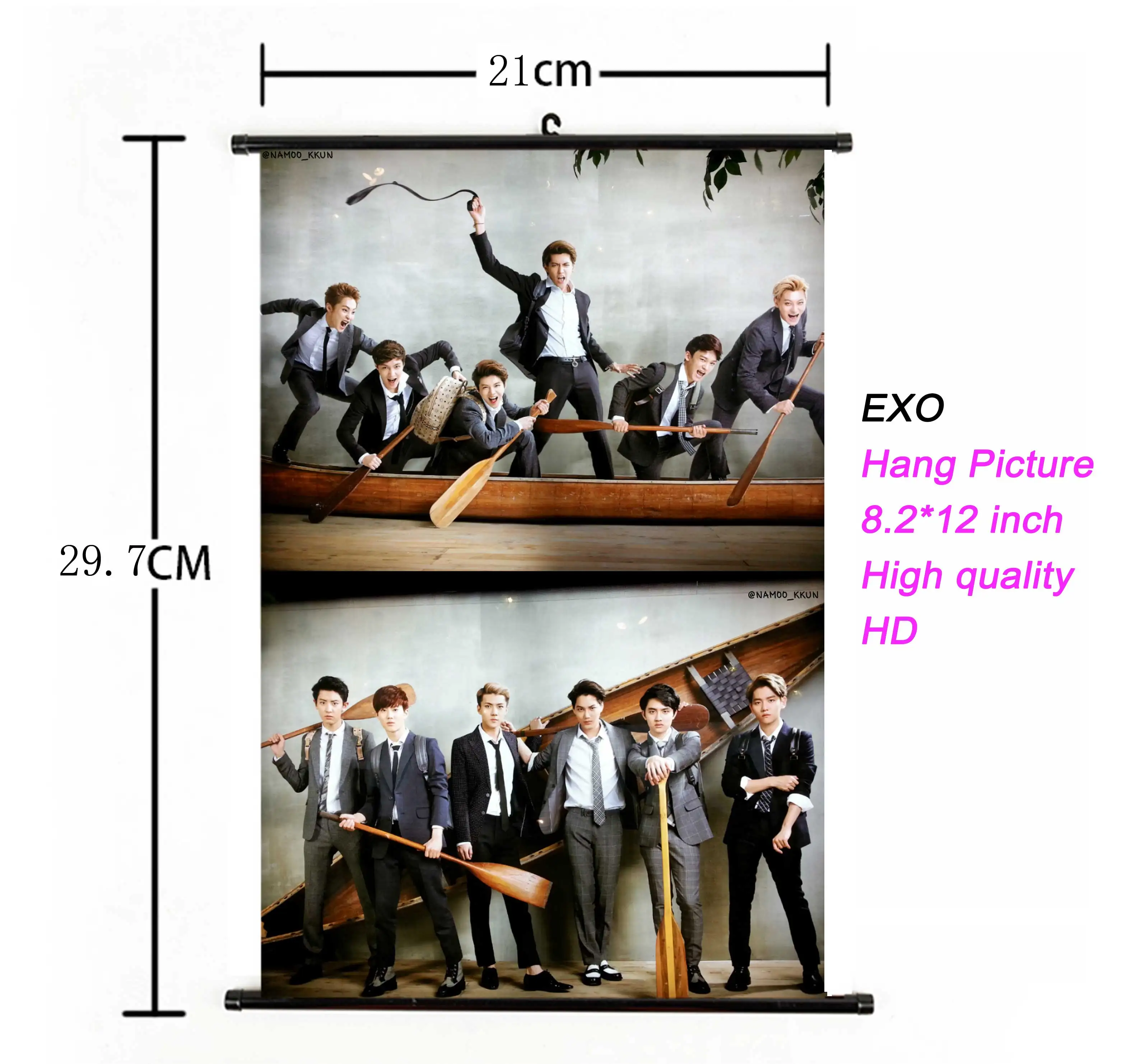 42 K-pop EXO альбом Висячие картины фото плакат Kpop EXO Висячие Плакаты для фанатов Коллекция подарков ткань 21*30 см Высокое качество - Цвет: 42