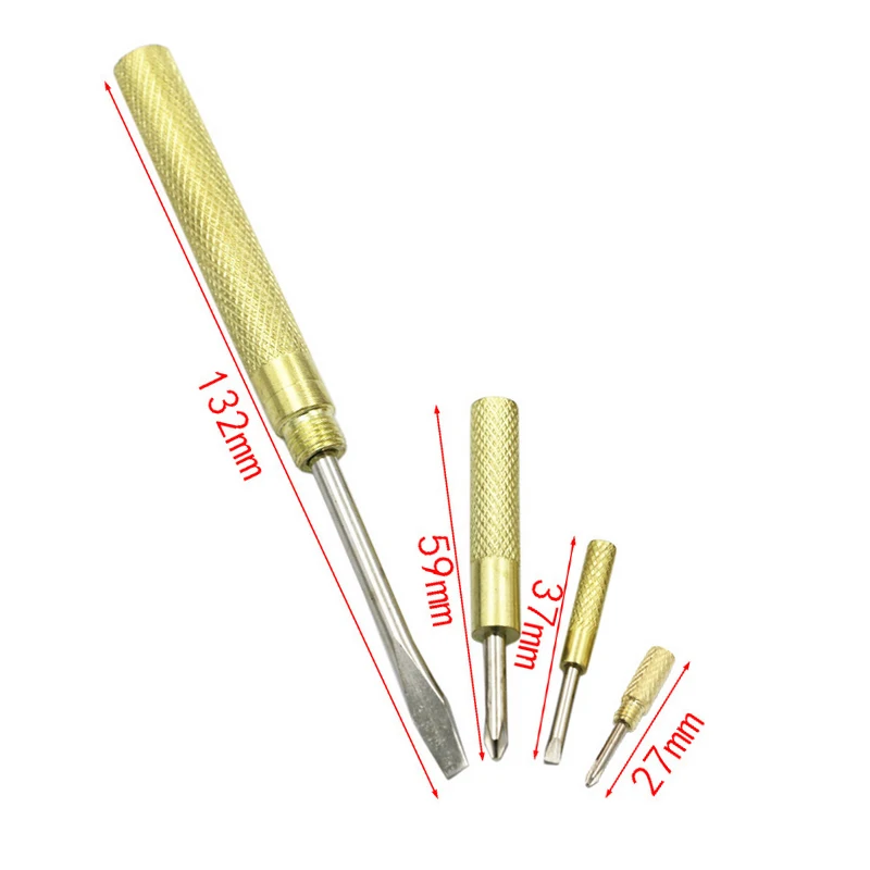 Модная миниатюрная отвертка 6 в 1 многофункциональные металлические наконечники