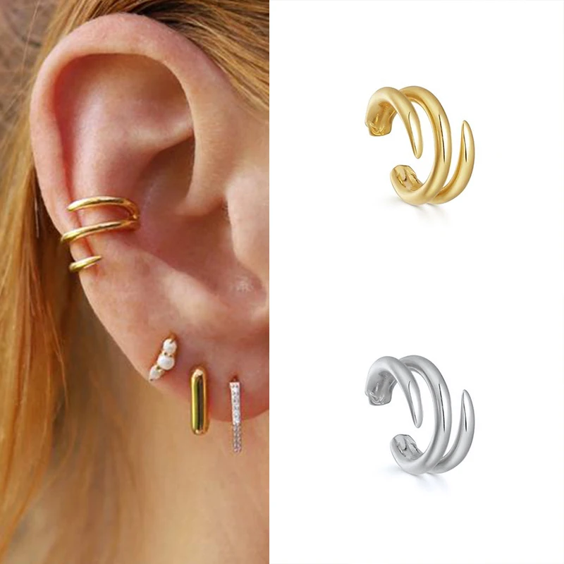 

1PC 925 Silver Simple Classic Ladies Ear Clips Without Pierced Ears Popular Fashionable Exquisite Earrings Birthday Gifts