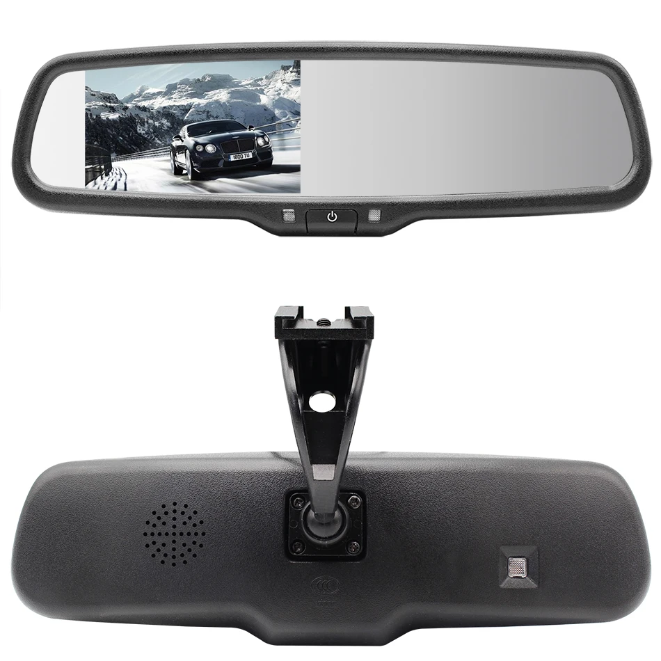 4 3 дюймовый TFT ЖК дисплей Автомобильный кронштейн зеркало заднего вида монитор с 2