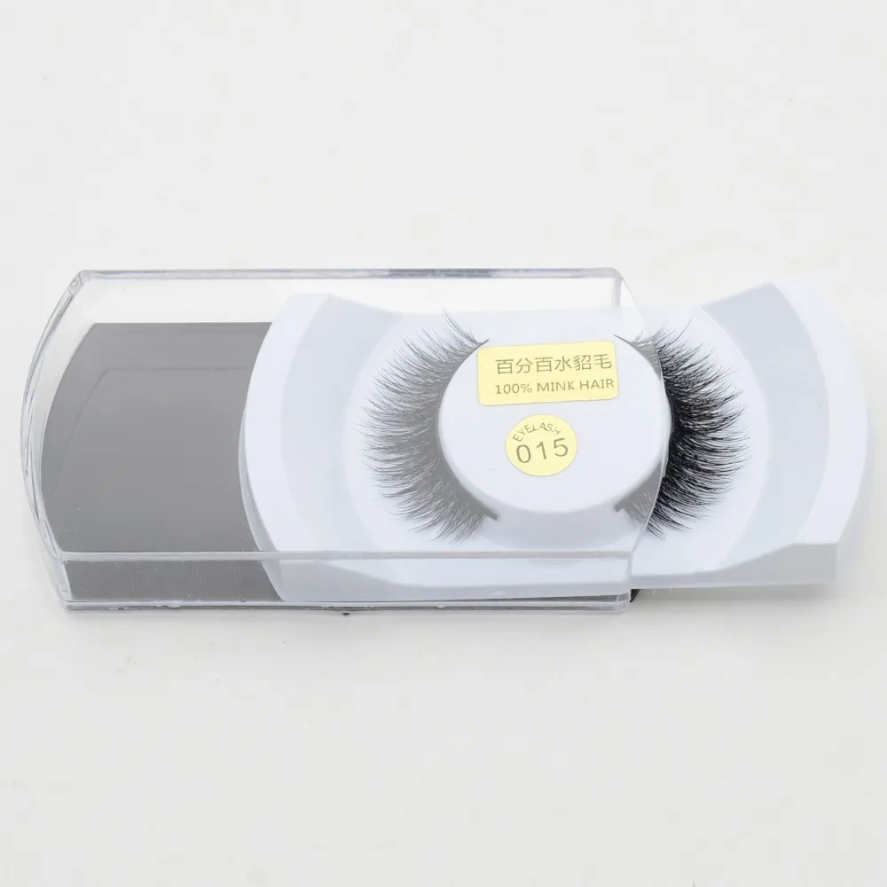 

50 Pair /Lot Women Real Mink Black Natural Thick False Fake Eyelashes Eye Lashes Makeup Extension Tools