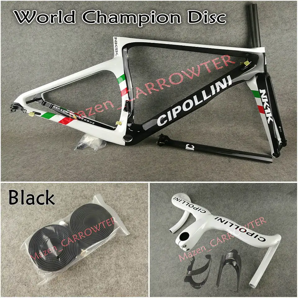 Package 4 Cipollini чемпион мира 3K NK1K диск карбоновый дорожный каркас Cipollini карбоновый руль седло бутылки воды Клетки 50 мм диск колесная - Цвет: Package 4